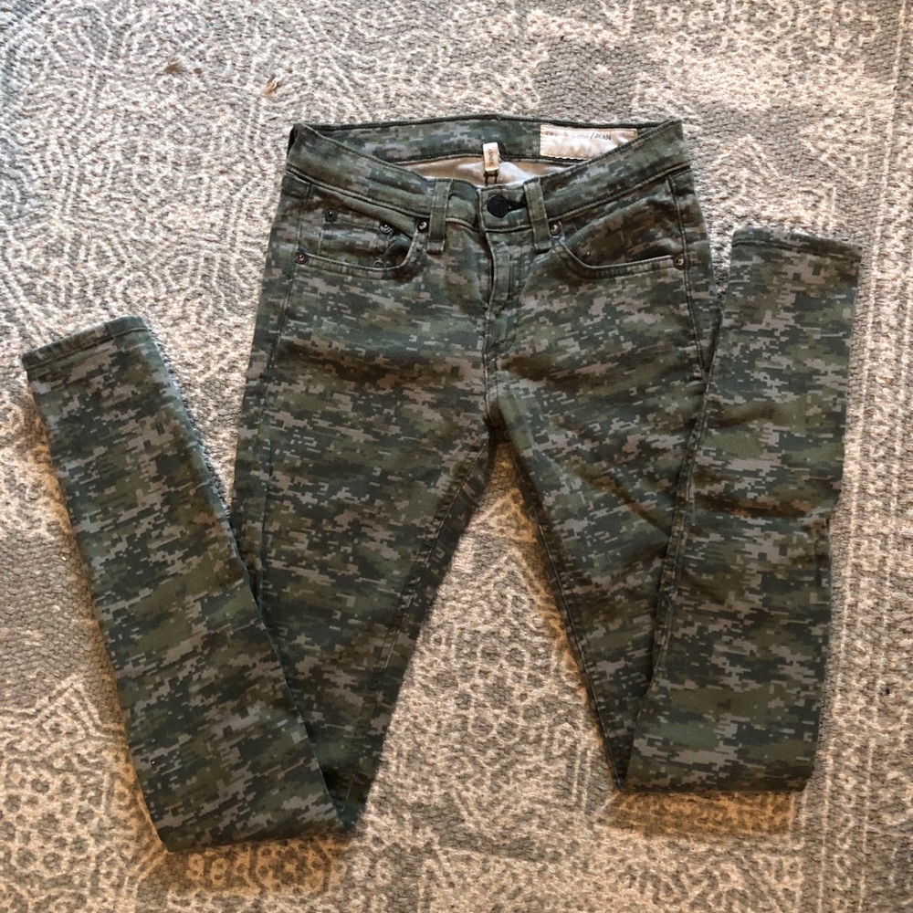 Rag & Bone Digital Camo Skinny Jeans